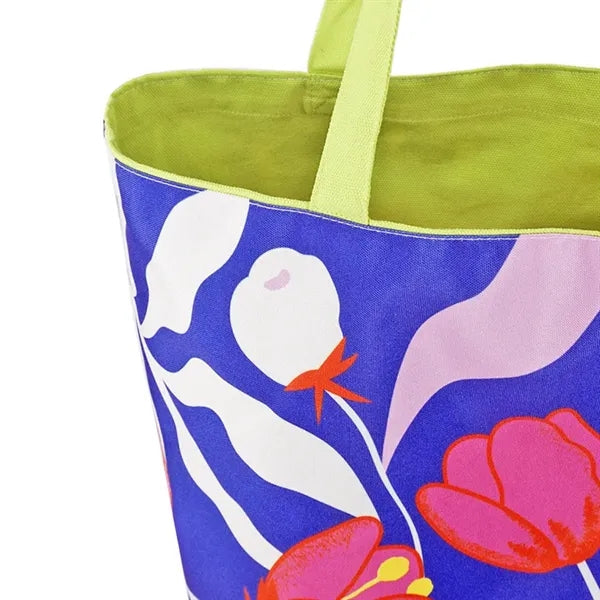 Reversible Colored Cotton Canvas Tote Bag