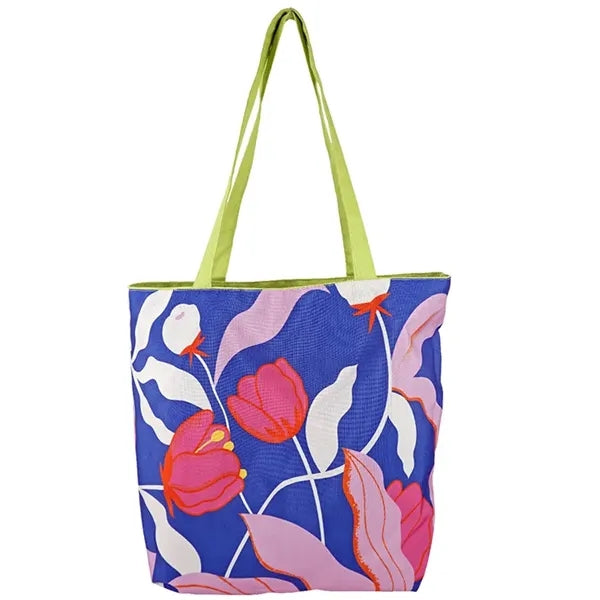 Reversible Colored Cotton Canvas Tote Bag