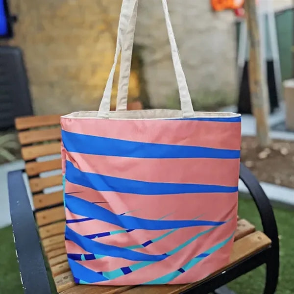 Reversible Colored Cotton Canvas Tote Bag