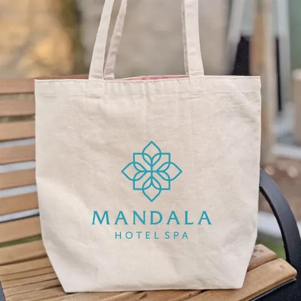 Reversible Colored Cotton Canvas Tote Bag