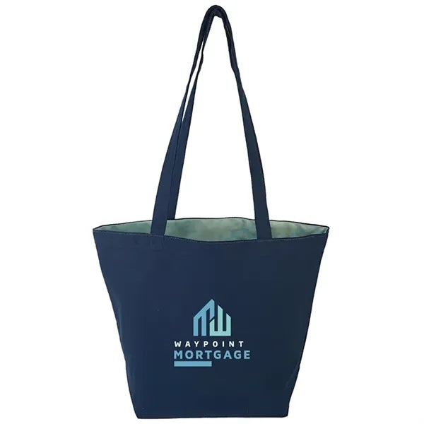Reversible Colored Cotton Canvas Tote Bag