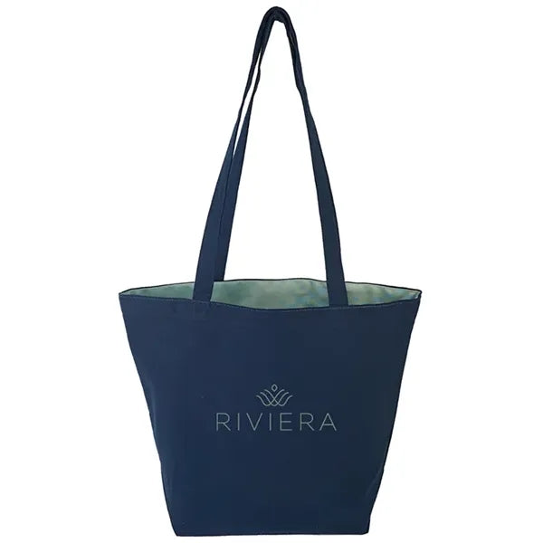 Reversible Colored Cotton Canvas Tote Bag