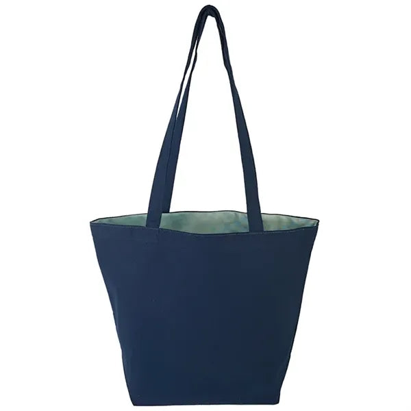 Reversible Colored Cotton Canvas Tote Bag