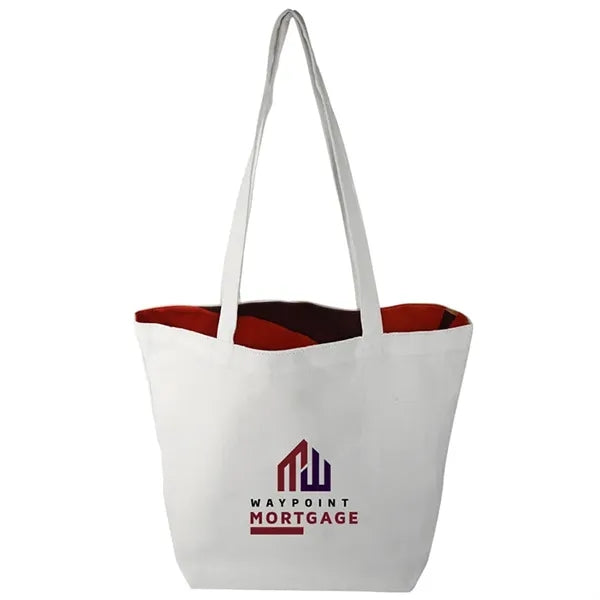 Reversible Colored Cotton Canvas Tote Bag