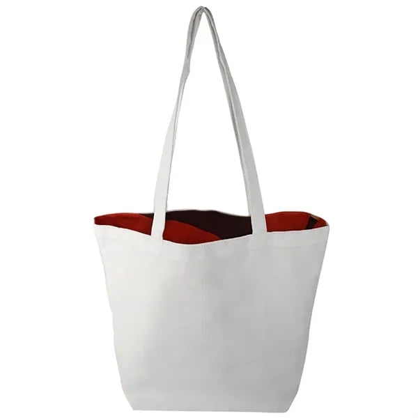 Reversible Colored Cotton Canvas Tote Bag
