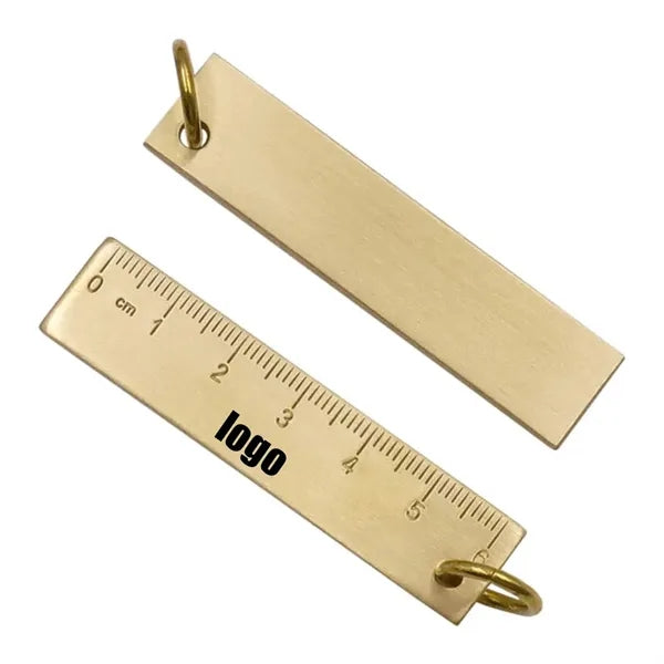 Brass Ruler Keychain