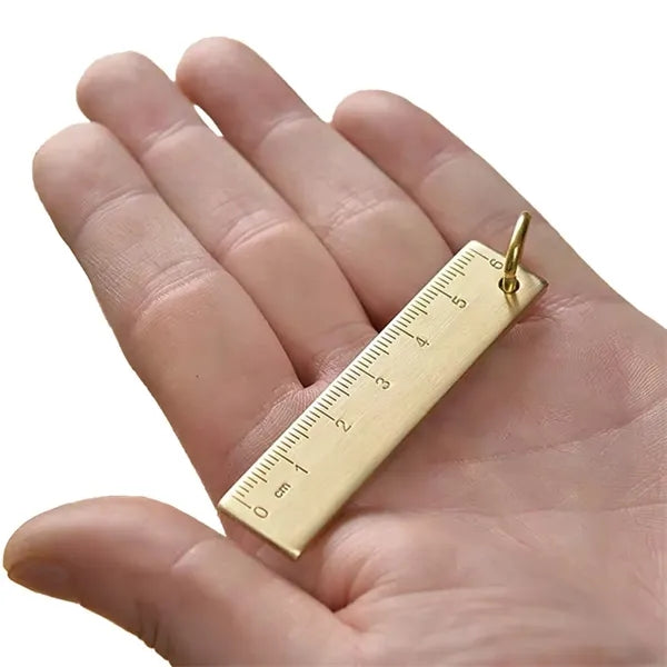 Brass Ruler Keychain