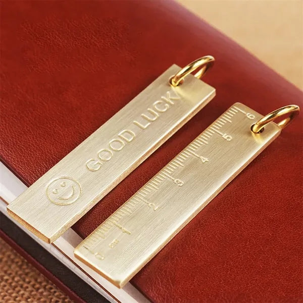 Brass Ruler Keychain