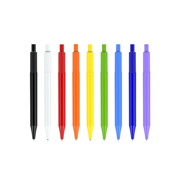 Rainbow Plastic Pens with clear clip