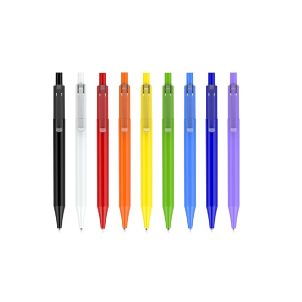 Rainbow Plastic Pens with clear clip