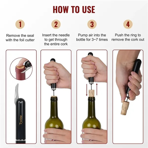 Pen-Shaped Air Pump Wine Bottle Opener