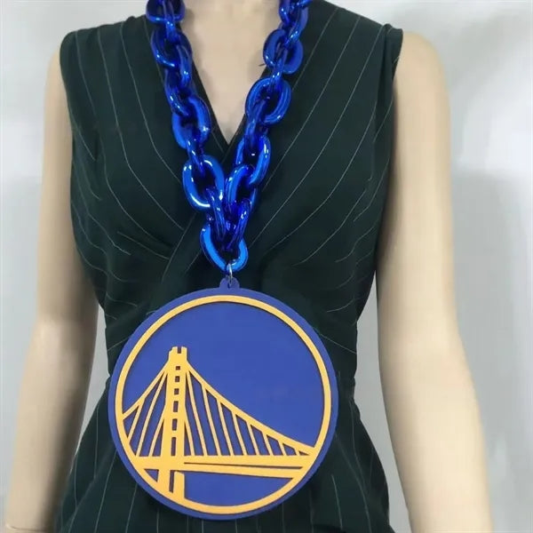 Team Oversize Fan Chain Necklace Turnover EVA Foam Pendant