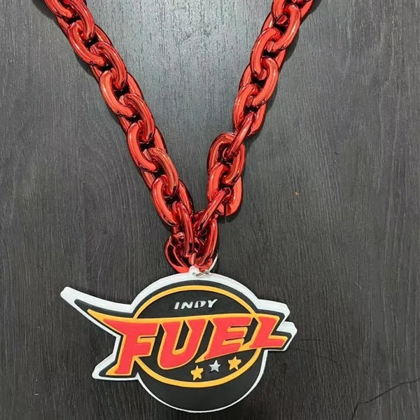 Team Oversize Fan Chain Necklace Turnover EVA Foam Pendant