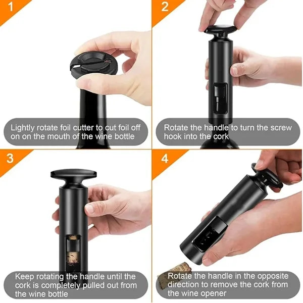 Self-Pull Corkscrew and Foil Cutter Set