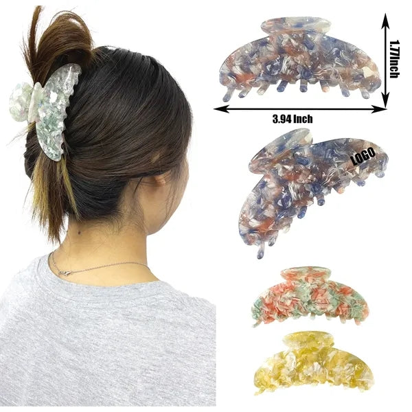 Fashion Women Colorful 3.94Inch Large Acetate Hair Clip