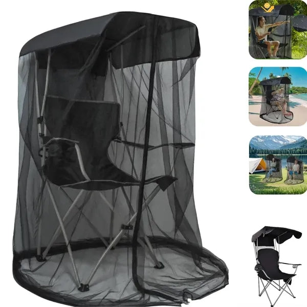 Outdoor Canopy Chair Mosquito Net Cover with Waterproof Roof