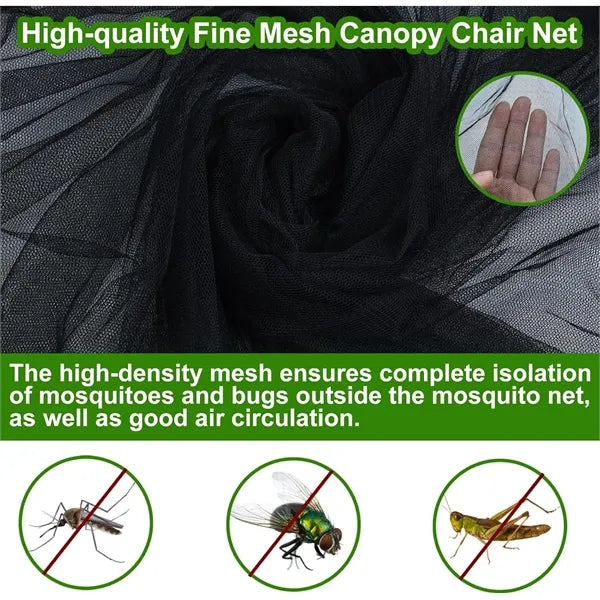 Outdoor Canopy Chair Mosquito Net Cover with Waterproof Roof