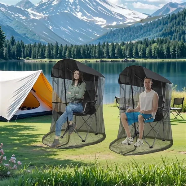 Outdoor Canopy Chair Mosquito Net Cover with Waterproof Roof