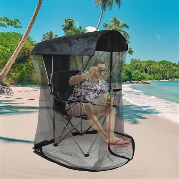 Outdoor Canopy Chair Mosquito Net Cover with Waterproof Roof