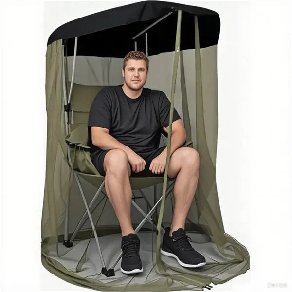 Outdoor Canopy Chair Mosquito Net Cover with Waterproof Roof