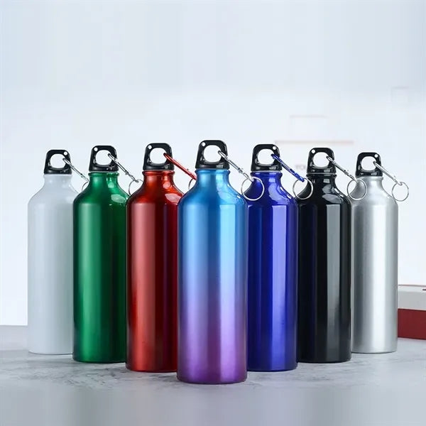Aluminum Water Bottle With Carabiner Clip