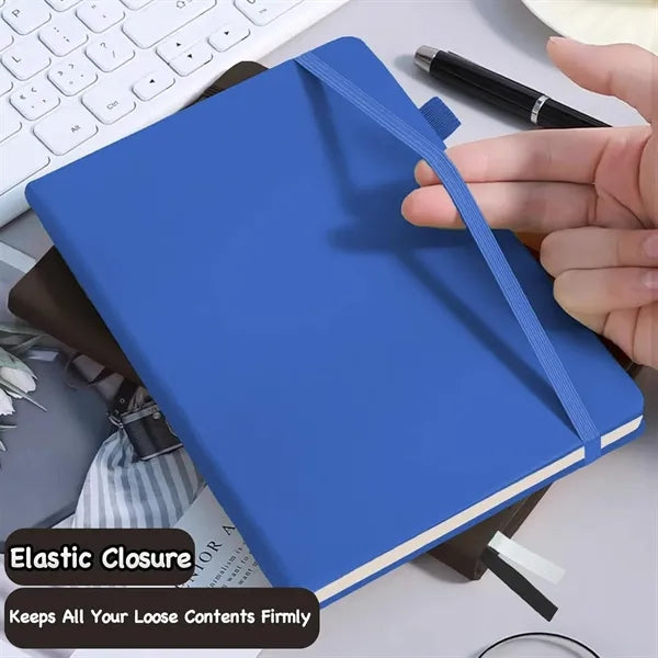 Logo A5 Lined Journal Notebooks with Pen Loop