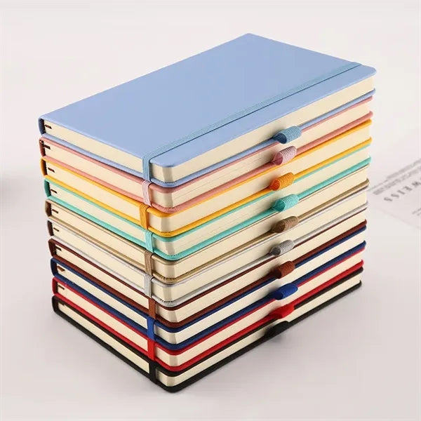 Logo A5 Lined Journal Notebooks with Pen Loop