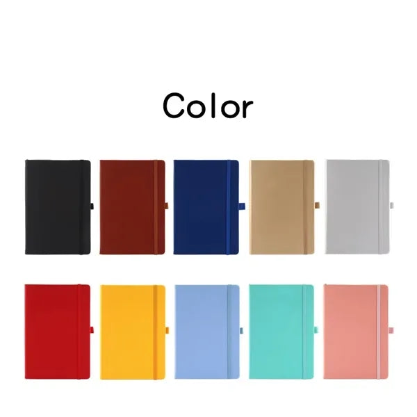 Logo A5 Lined Journal Notebooks with Pen Loop