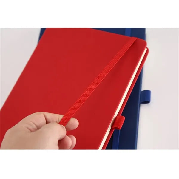 Logo A5 Lined Journal Notebooks with Pen Loop