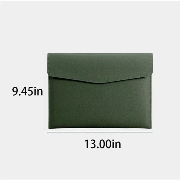 Pu Leather A4 Document Folder With Snap Closure