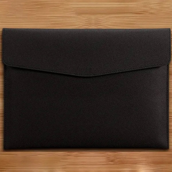 Pu Leather A4 Document Folder With Snap Closure