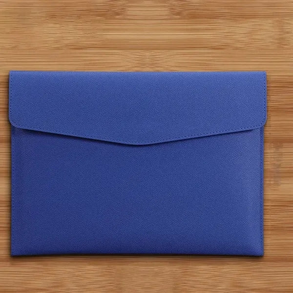 Pu Leather A4 Document Folder With Snap Closure
