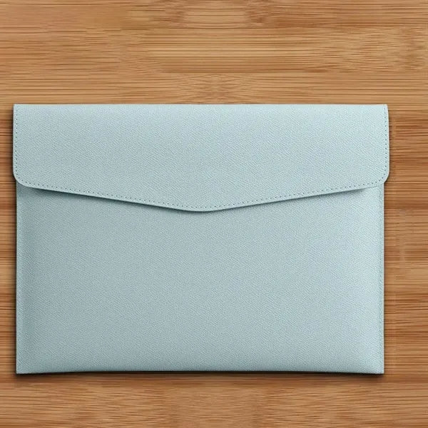 Pu Leather A4 Document Folder With Snap Closure