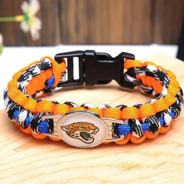 Sport Fan Paracord Charm Bracelet Outdoor Survival Wristband