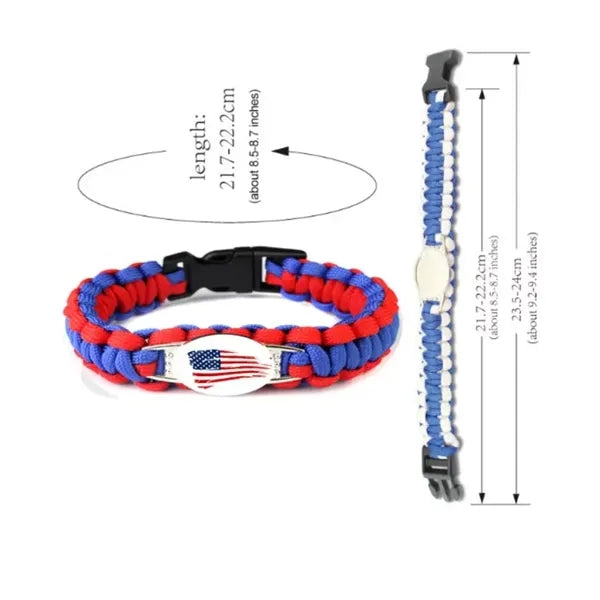 Sport Fan Paracord Charm Bracelet Outdoor Survival Wristband