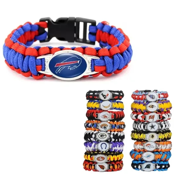 Sport Fan Paracord Charm Bracelet Outdoor Survival Wristband