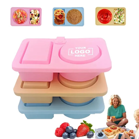 Leak Proof Silicone Snack Containers with Lids