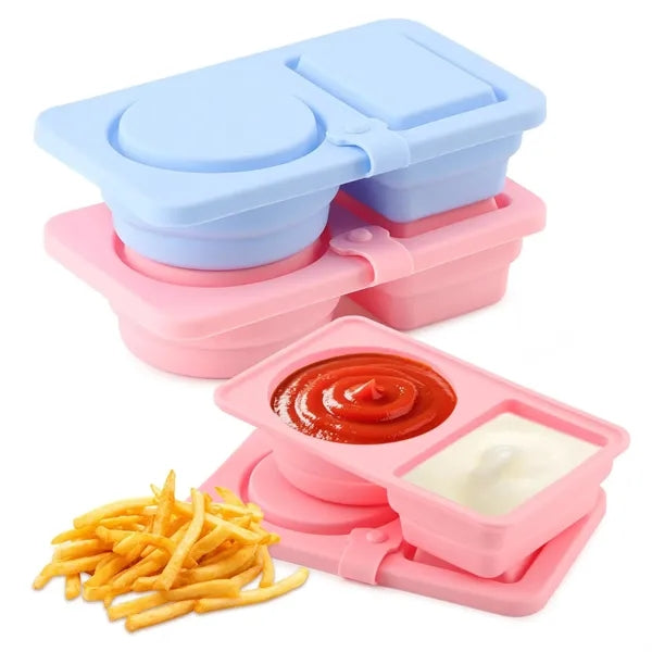 Leak Proof Silicone Snack Containers with Lids