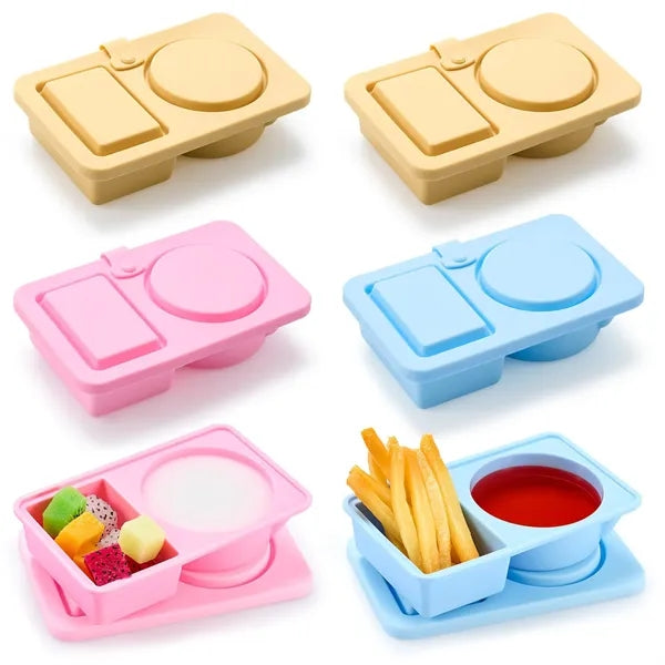 Leak Proof Silicone Snack Containers with Lids