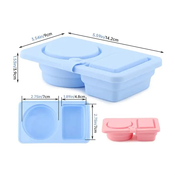 Leak Proof Silicone Snack Containers with Lids