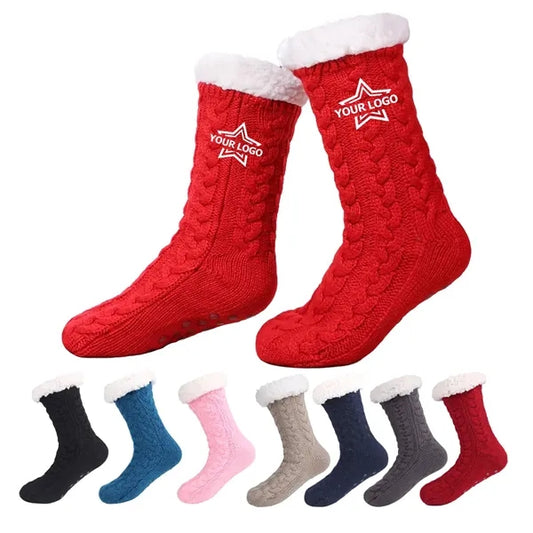 Unisex Winter Thick Non-skid Fuzzy Slipper Socks