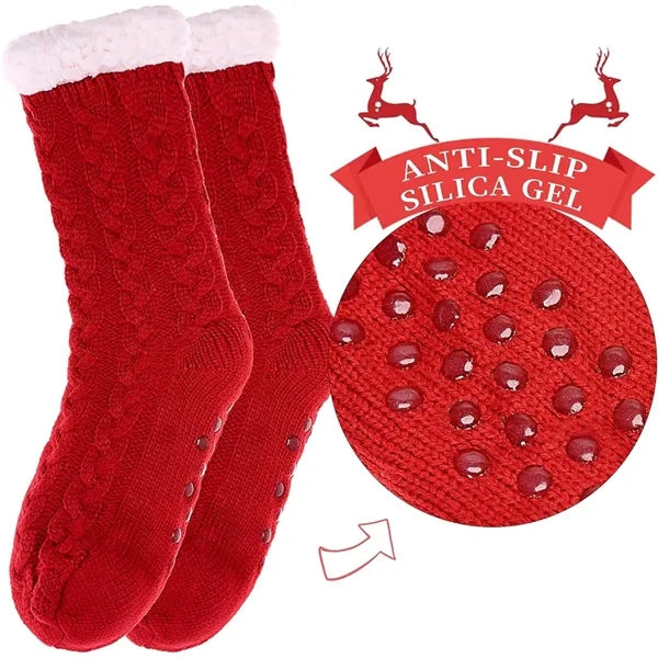 Unisex Winter Thick Non-skid Fuzzy Slipper Socks