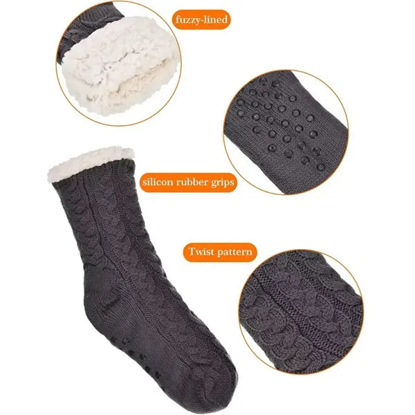 Unisex Winter Thick Non-skid Fuzzy Slipper Socks