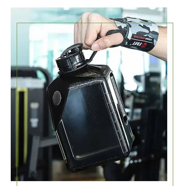 Gym daily large 91oz water bottle with magnetic phone mount