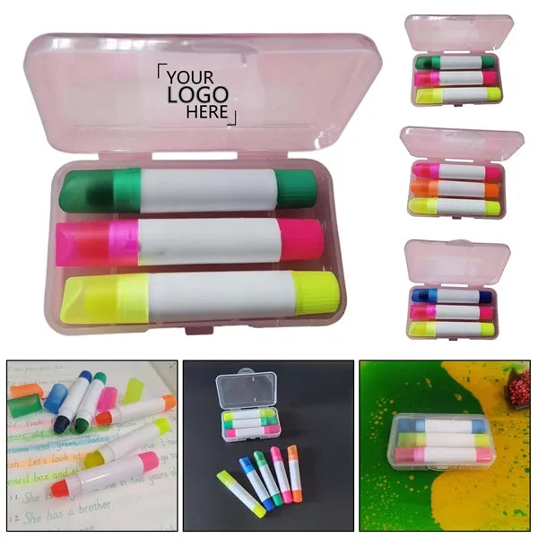 Three-Color Gel Highlighter Set
