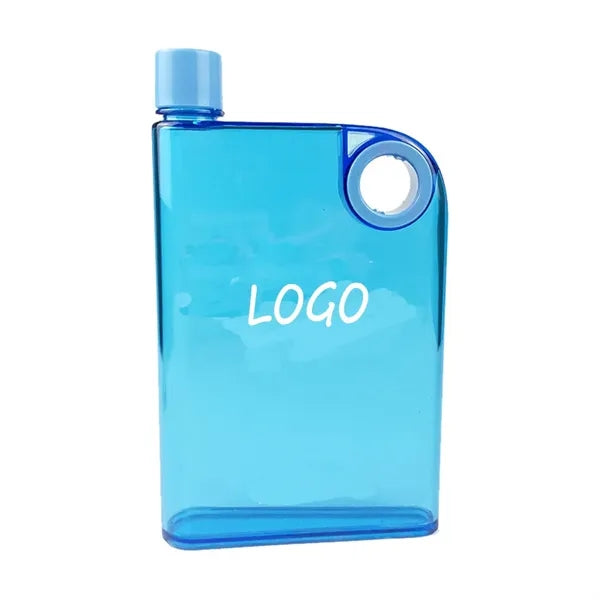 Portable Travel Flat Water Bottle With Cover For Drinks