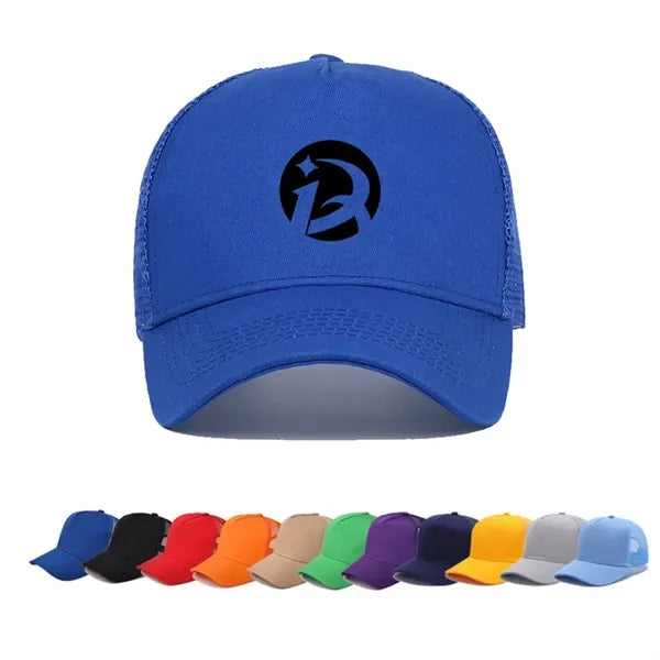 Embroidery Mesh Trucker Cap - 5 Panel
