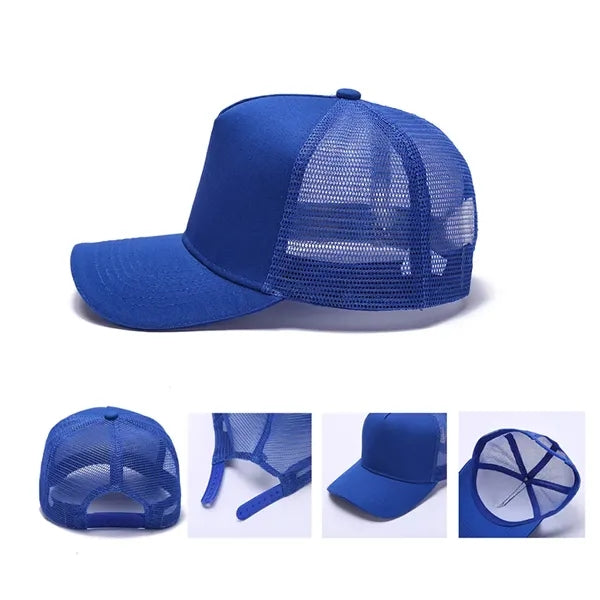 Embroidery Mesh Trucker Cap - 5 Panel