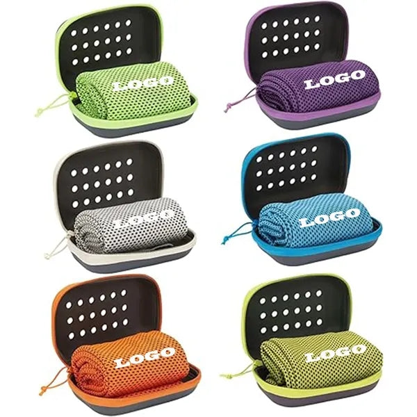 Cooling Sports Towel With Case For Fitness And Outdoors