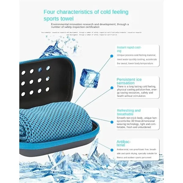 Cooling Sports Towel With Case For Fitness And Outdoors